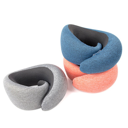 U-shape Pillow Memory Foam Neck Protection Business Travel Storage Portable